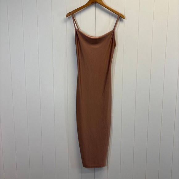 MR1030 Dresses & Skirts - Y2K Cowl Neck Bodycon Spaghetti Strap Dress Women Size S Clubwear Cocktail Glam
